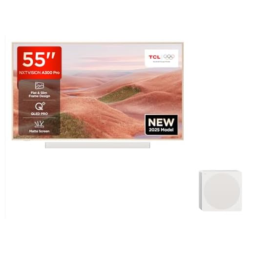 Tv 55 Pollici TCL NXTVISION A300 PRO 55-inch QLED PRO 4K Ultra HD TV, 4K HDR PRO, matte screen, Google TV (Dolby Vision IQ & Dolby Audio, 144Hz Motion Clarity Pro)
