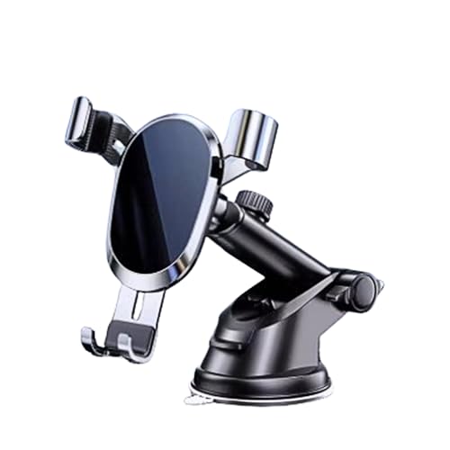 YXQFFF Car Mobile Phone Holder for Alfa Romeo Mito Stelvio Giulia Giulietta, Easy Installtion Car Phone Mount Cradle 360 Rotation Super Stable Car Phone Holder,B Silver