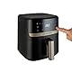 Russell Hobbs Heißluftfritteuse L 4,3L Rapid AirFryer [sehr kleines Gehäuse, sehr leise, 9 Programme] SatisFry (spülmaschinenfest, Fritteuse ohne Öl, TouchScreen, Grillen, Backen, Braten etc) 27610-56
