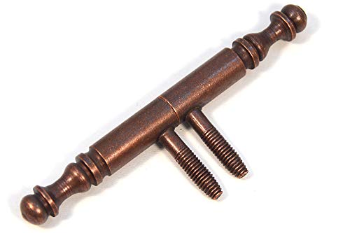 Bisagras para puerta con cabeza ornamental, color bronce (2)