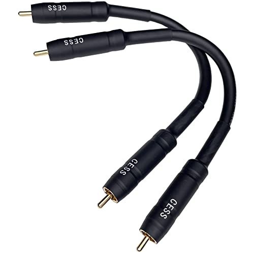 Cess-111-6I Rca Preamp Jumpers Male To Male Patch Cable, 2 Pack (6 Inches) #TOP3