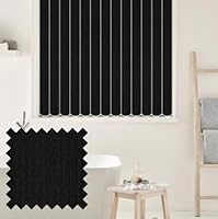 Premium Made to Measure Custom Vertical Blinds - Stripe - Complete Set with Vertical Blind Slats & Rail (Upto 200cm Wide X Upto 130cm Drop)