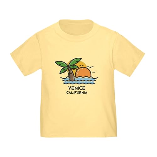 CafePress California Venice T Shirt Cute Toddler Graphic Tee, 100% Cotton