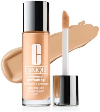 Clinique Beyond Perfecting Lightweight Liquid Foundation + Concealer For Dry Combination to Oily Skin Types | Full Coverage + Natural Matte Finish