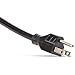 Amazon Basics Rectangular 8-Outlet Power Strip Surge Protector, 4,500 Joule - 6-Foot Cord, Black/Green