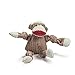 HuggleHounds Plush Corduroy Durable Knottie Sock Monkey, Dog Toy, Small