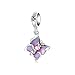 HGFRT 925 Cuentas Colgantes De Plata Esterlina Flor Colorida Mariposa Esmalte Cuentas Huecas Se Ajustan A Pandora Pulseras Brazaletes Joyería para Mujer