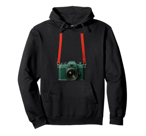 Fake Tourist Camera Holiday Photographer Vacation Funny Pullover Hoodie