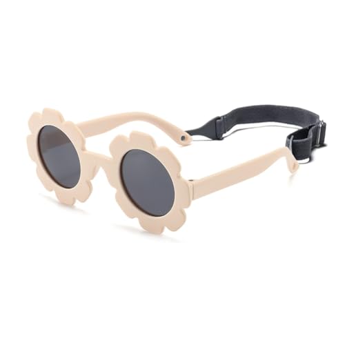 FBHLZ Baby flower Sunglasses with Strap girls polarized sunglasses Flexible Bendable Newborn UV400 Sunglasses for 0-24 months