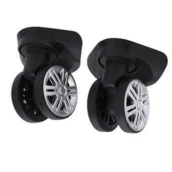 RiToEasysports Suitcase Caster, 1 Pair Luggage Swivel Wheels Suitcase Casters Repalcement Mute Double Row