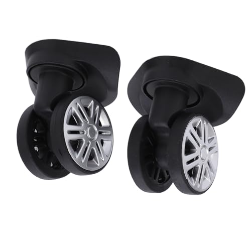 Akozon Quiet & SmoothRunning Luggage Wheels, 1 Pair Suitcase Casters Replacement, Double Row - Ideal for Suitcase