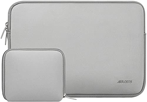 MOSISO Laptop Case 13.3 inch, 13-13.3 inch Laptop Sleeve Bag Compatible with MacBook Air/Pro 13/Pro 14 M5 M4 M3 M2 M1, HP Dell ASUS Lenovo, Neoprene Computer Sleeve Bag with Small Case, Gray
