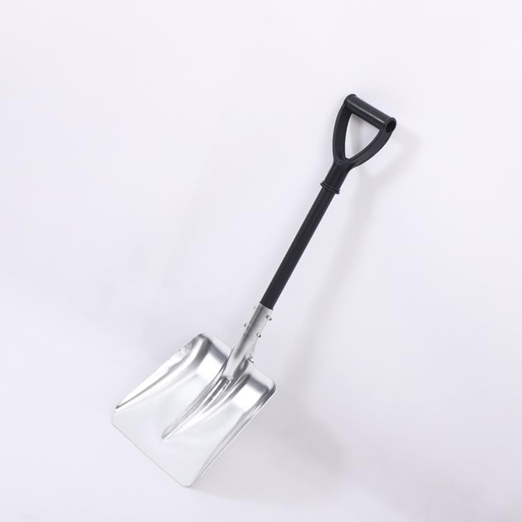 Ręczna łopata do śniegu, na podjazd, aluminiowa składana łopata do śniegu, łopatka ogrodowa do kopania, z odpinanym uchwytem łopaty i szeroką płaską głowicą