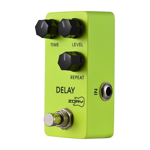 Btuty �M�^�[�A�i���O�f�B���C�G�t�F�N�g�y�_�� TIME/LEVEL/REPEAT ���ʂȃR���g���[�� DC 9V 6.35mm ���o�̓C���^�[�t�F�[�X �A���~�j�E�������G���L�M�^�[ �A�i���O�f�B���C�G�t�F�N�^�[ �g�D���[�o�C�p�X�t�� ZORY
