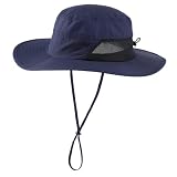Magracy UPF 50+ Sonnenhut mit breiter Krempe für Herren Damen Outdoor Sommer Safari Hut Verstellbar für Angeln Wandern, marineblau, Einheitsgröße
