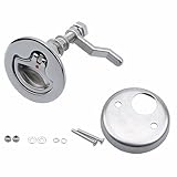 MIZUGIWA Boat Cam Latch Stainless Steel Marine,Boat Locker Latch Hatch Pull,Flush Hatch Lift with Back Plate Fasteners (Thick Back Plate - 1 PCS)