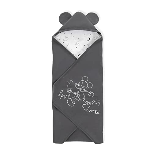 hauck Snuggle N Dream, Arrullo para Bebes, de Algodón, para Recién Nacidos, Saco Capazo Bebe, Universal para Portabebes,Compatible con Arnés de 3 y 5 Puntos, Lavable a 40°, Mickey Gris