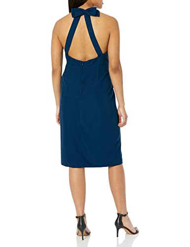 Image of Dress the Population Women's Emme High Neck Tie Back Body Con Midi Dress