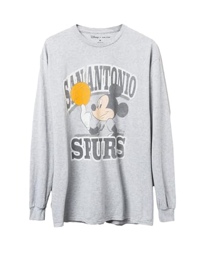 Camiseta Junk Food Clothing San Antonio Spurs Mickey manga larga para tus días casuales