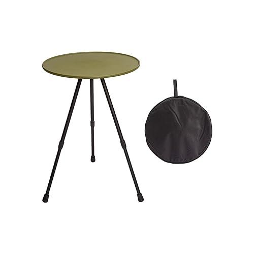 Folpus Retractable Round Table Folding Height Adjustable Multifunctional Stable Furniture Durable Lift Dining Desk for BBQ Fishing Hiking Kitchen, green - Image 7