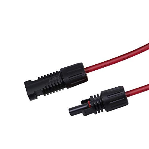 Renogy 20FT 12AWG Solar Extension Cables, M&F Connector, Black&Red, 1 Pair - image 3