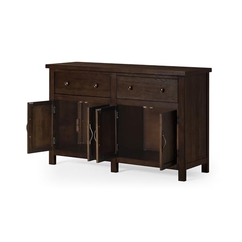 Maven-Lane-Felix-Rustic-Large-Wooden-Sideboard-Accent-Buffet-Server-Table-with-Doors-for-Kitchen-or-Living-Room-in-Weathered-Brown-Finish Maven Lane Felix Rustic Large Wooden Sideboard Accent Buffet Server Table with Doors for Kitchen or Living Room in Weathered Brown Finish