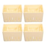 Uonlytech Prensa para Hacer Queso y Tofu 4 Piezas, Molde Compacto de 140x105x95 Mm, Herramienta Manual de Cocina para Prensar Queso Fresco y Tofu Casero, Suministros para Elaboración