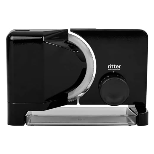 ritter E 16 Elektrischer Allesschneider & Brotschneidemaschine aus Metall mit ECO-Motor, Made in Germany, Schwarz