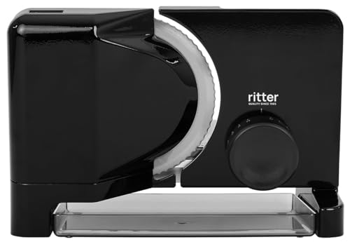 ritter E 16 Elektrischer Allesschneider & Brotschneidemaschine aus Metall mit ECO-Motor, Made in Germany, Schwarz
