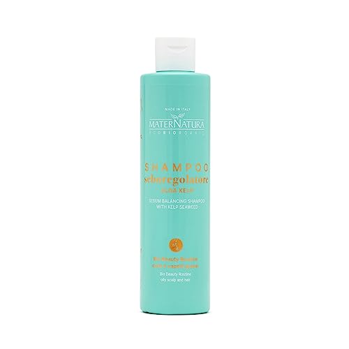 Maternatura, Shampoo Seboregolatore all'Alga Kelp, Normalizza l'Attività delle Ghiandole Sebacee, Deterge Delicatamente la Cute, Beauty Routine Cute e Capelli Grassi, Bio, Made in Italy - 250 ml