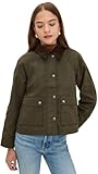 Boost Your Style - Top 15 Barn Jackets Ladies Love! Stylish & Functional Outerwear for Your Active 50+ Lifestyle 2 Madewell Women's Waxed Zip-Front Barn Jacket, Trench Green, L