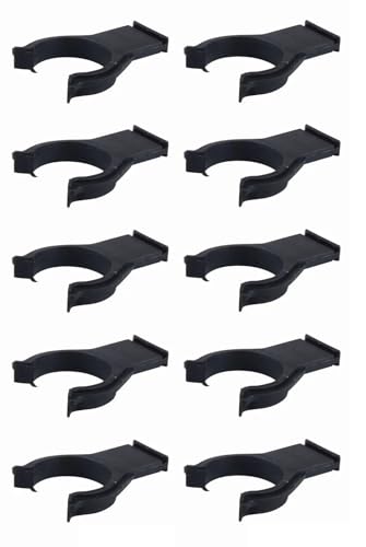 cyclingcolors 10x Gancho para zócalo de cocina diámetro clip plástico patas pies paneles muebles, Ø 34mm negro