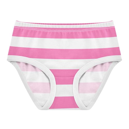 White Pink Stripe Toddler Girls's Underwear 2T