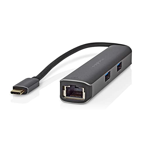 Nedis Usb Multi-Port-Adapter Usb 3.2 Gen1 5-In-1 - Usb-C™ Stecker, Hdmi™ Buchse, Rj45 Buchse, 3X Usb-A Buchse, 5 Gbp