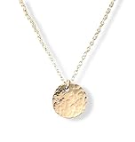 Gold Filled Handmade Disc Necklace | Minimalist Necklace | Unique Best Friend Birthday Gift | Gold Filled Pendant Necklace | Gold Necklace | Everyday Jewelry