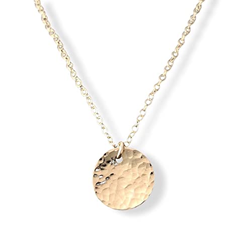 Gold Filled Handmade Disc Necklace | Minimalist Necklace | Unique Best Friend Birthday Gift | Gold Filled Pendant Necklace | Gold Necklace | Everyday Jewelry