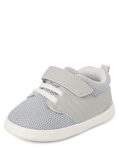 The Children's Place - The Children's Place,and Newborn Boys First Steps Sneakers,Grey,Infant,3.5
