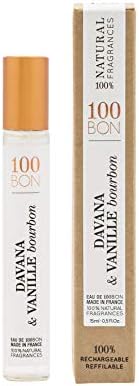 100BON Davana & Vanille Burbon – Davana & Vanilla Fragrance for Women & Men – Energizing Organic Fragrance - Fruity, Licorice & Sweet Notes Fragrance - 100% Natural Fragrance Travel Spray, 0.5 Fl Oz