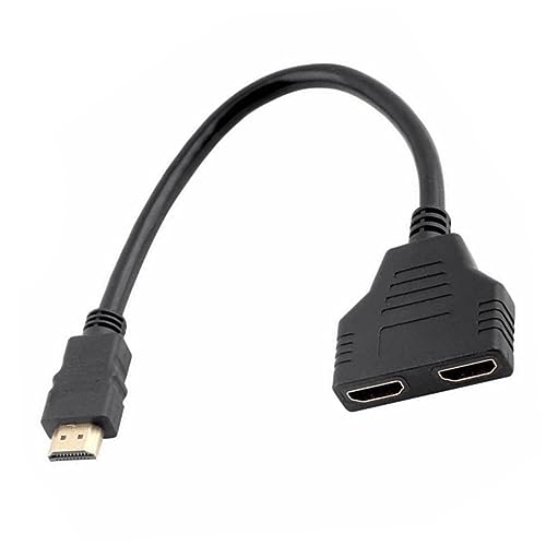 CONGARTENO Splitter Adapter Cable Video Adapter for Dual Monitors Supports Easy to Use for Tv Projector Game Console