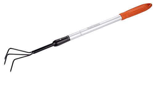 Heavy Duty Extending Telescopic 3 Prong Cultivator - Long Handled Digging Garden Tool - Extends from 78cm to 111cm