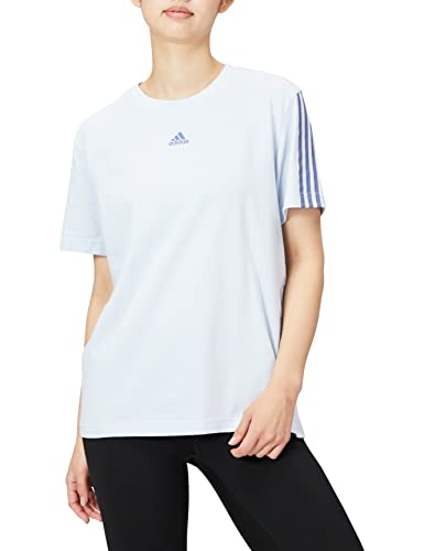 [アディダス] 半袖 Tシャツ エッセンシャルズ ロゴTシャツ レディース ハローブルー/クルーブルー(GL1424) 日本サイズ2L相当