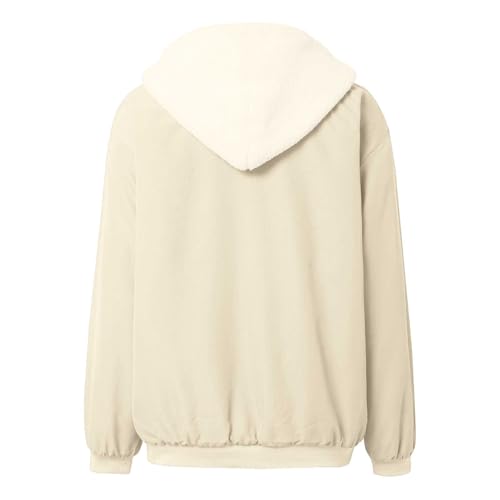 Chaqueta de lana para mujer tipo parka con capucha invierno 3