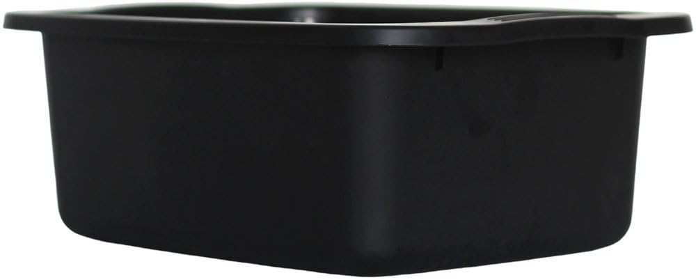 Macchiavelli catino rettangolare nero. Bacinella in plastica di capacità 10L. Vaschetta multiuso misure 42 x 31 x 15,5 cm