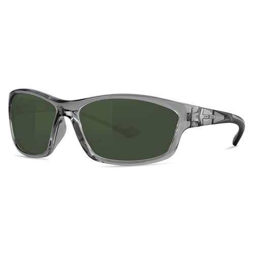 Image of BNUS Polarized Corning Glass Lens Sunglasses for Men Fishing & Driving | Durable scratch-resistant lenses, matte no-paint frame, wrap-around, great for running, cycling & all-day wear