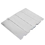 Demeras Anti-Thermique 10 pièces en Alliage d'aluminium réchaud de Camp Pliant Pare-Brise équipement de Camping pour Feux de Camp(Silver)