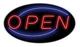 EXTRA LARGE 24X14 OPEN LED NEON SIGN WITH ON/OFF ANIMATION + ON/OFF SWITCH +CHAIN EXCLUSIVE BY *TOP NEON NEON SIGNS TM LOGO IN SIGN*