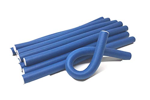 1/2” Diameter 9.5" Length Twist-Flex Hair Roller Curling Rods – 12 Pack #TOP2
