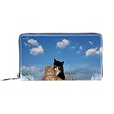 Cartera de piel con ranura para tarjetas multicapa incorporada, bolsillo para monedas con cremallera