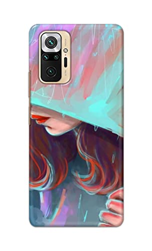 Image of PRINTFIDAA Pretty Woman Under The Umbrella Painting Printed Designer Hard Case for Redmi Note 10 Pro / 10 Pro Max Back Cover -(e) RPM1007