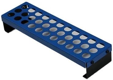 Uratech Collet Racks |TG - 75 collets | Cold rolled steel – 16 Gauge | Powder coated finish | Easy assemble | Lista Blue color | 33 Collets capacity